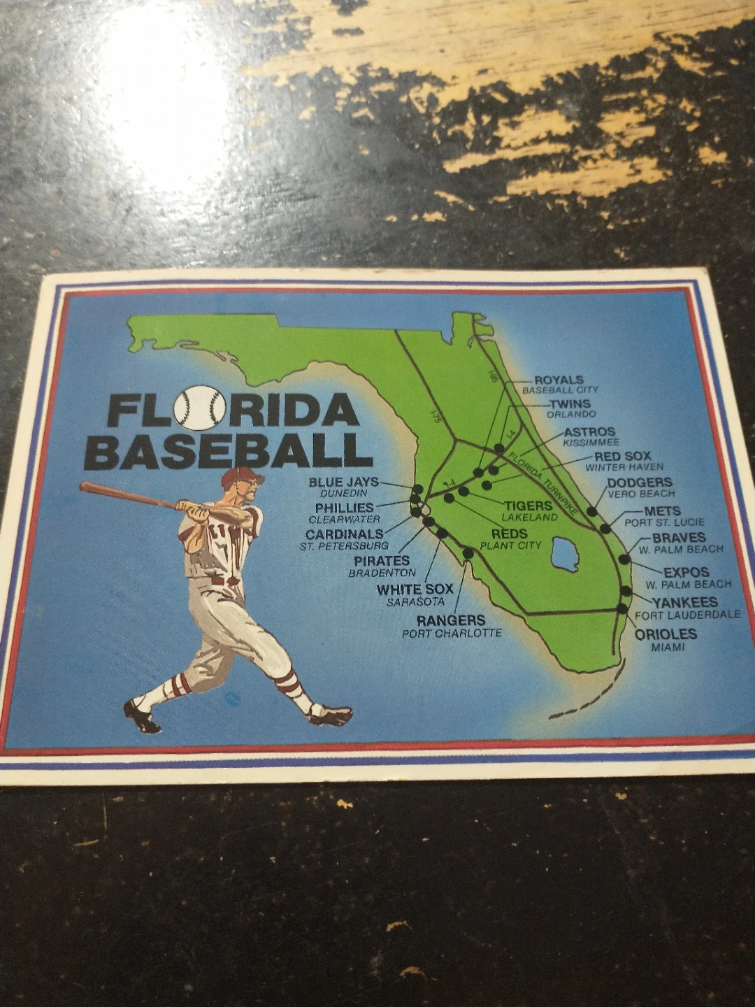 Florida Baseball Postcard - Spring training map - photo 3