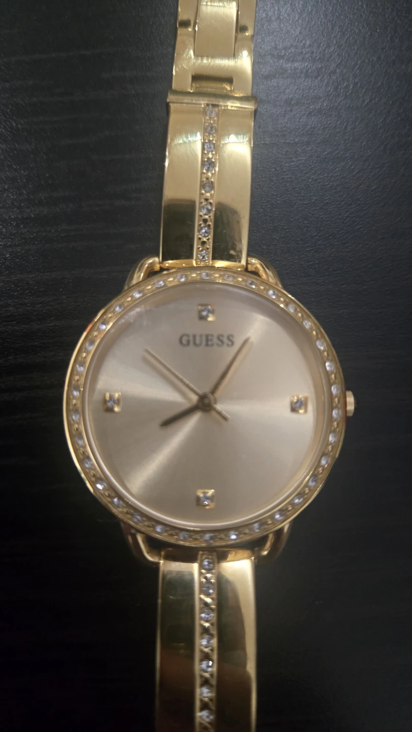 Gold Guess Watch with Rhinestones - photo 2