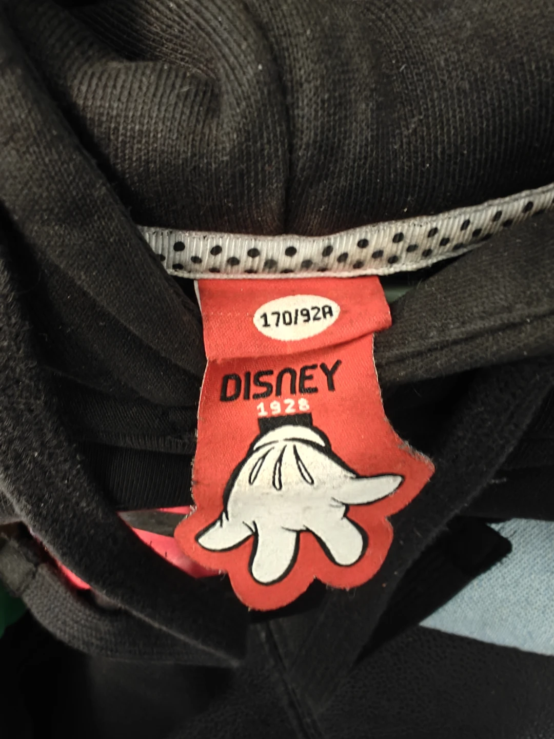 Disney Mickey Mouse Black Hoodie Size 170/92A or Medium - photo 3