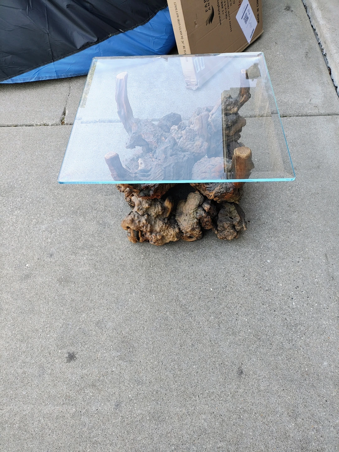 Handmade Driftwood Coffee Table W/Glass Top - photo 2