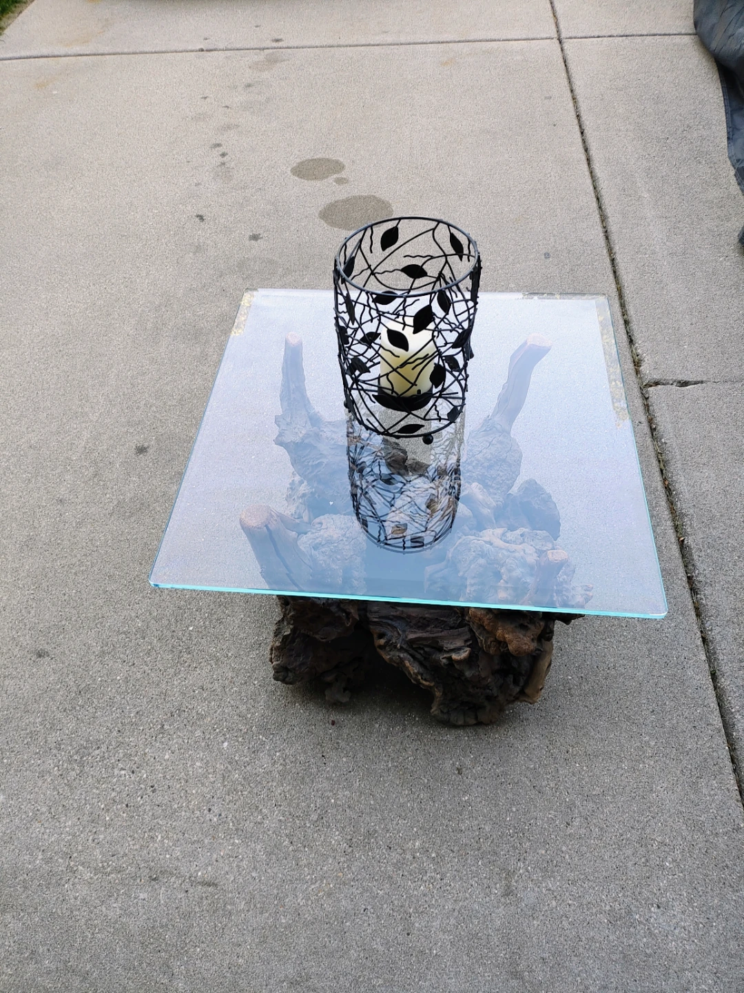 Handmade Driftwood Coffee Table W/Glass Top - photo 4