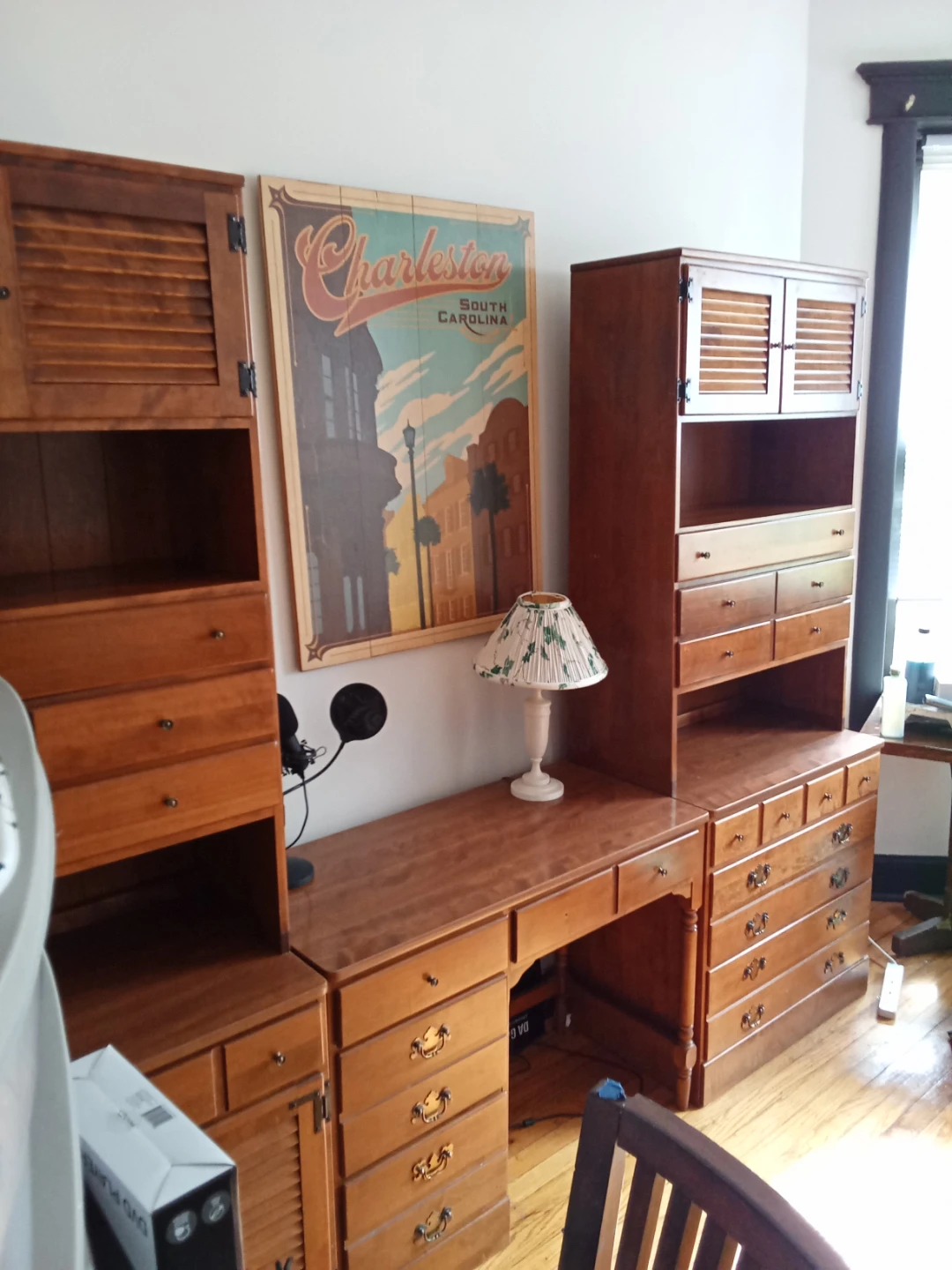 Ethan Allen Wooden Desk and Hutch Set - photo 2