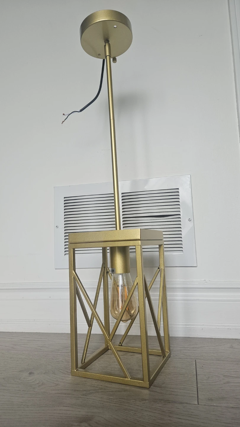 Gold Geometric Pendant Light Fixture