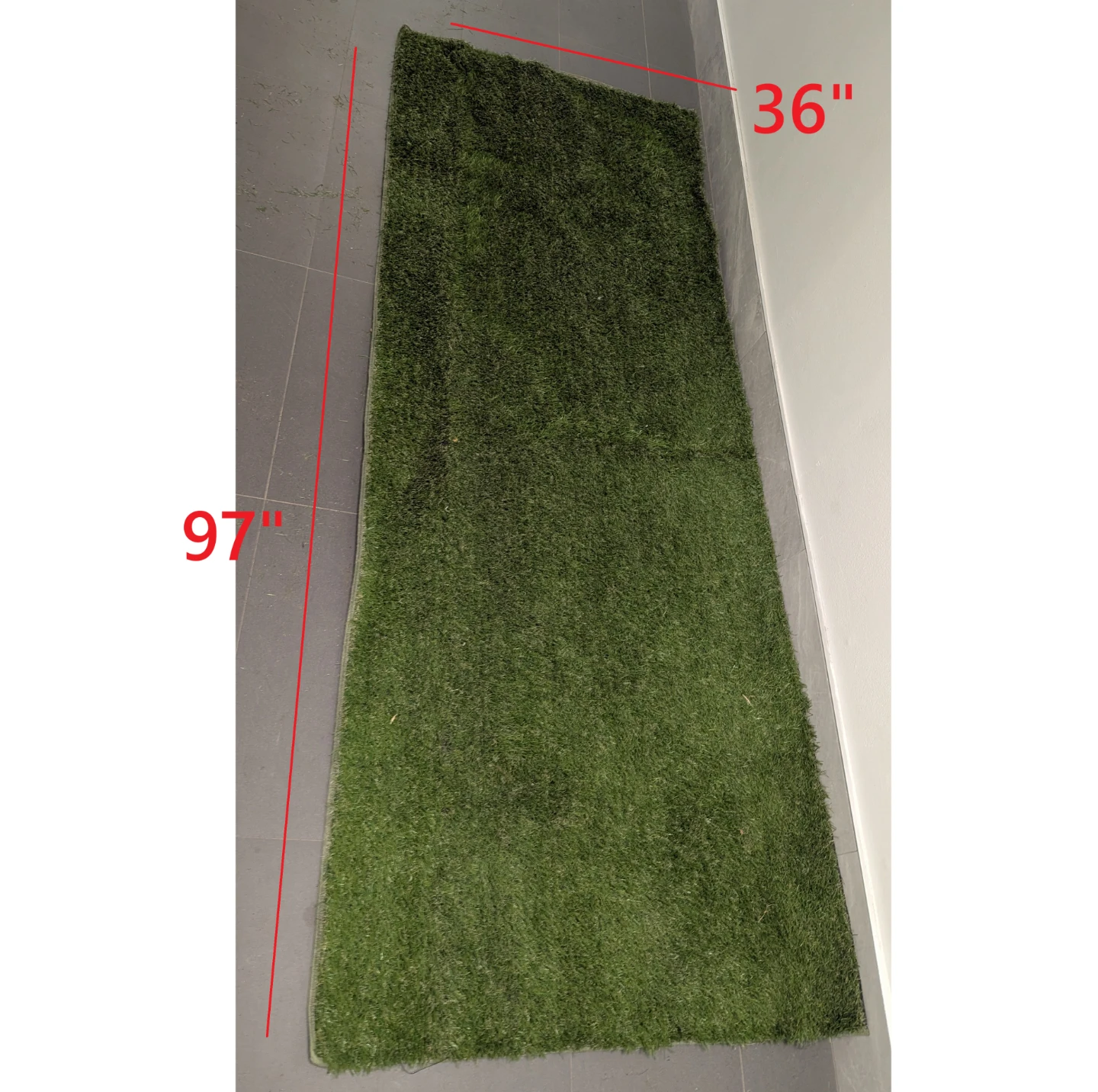 97x36" Grass Rug Artificial Turf Outdoor Patio Balcony Garden