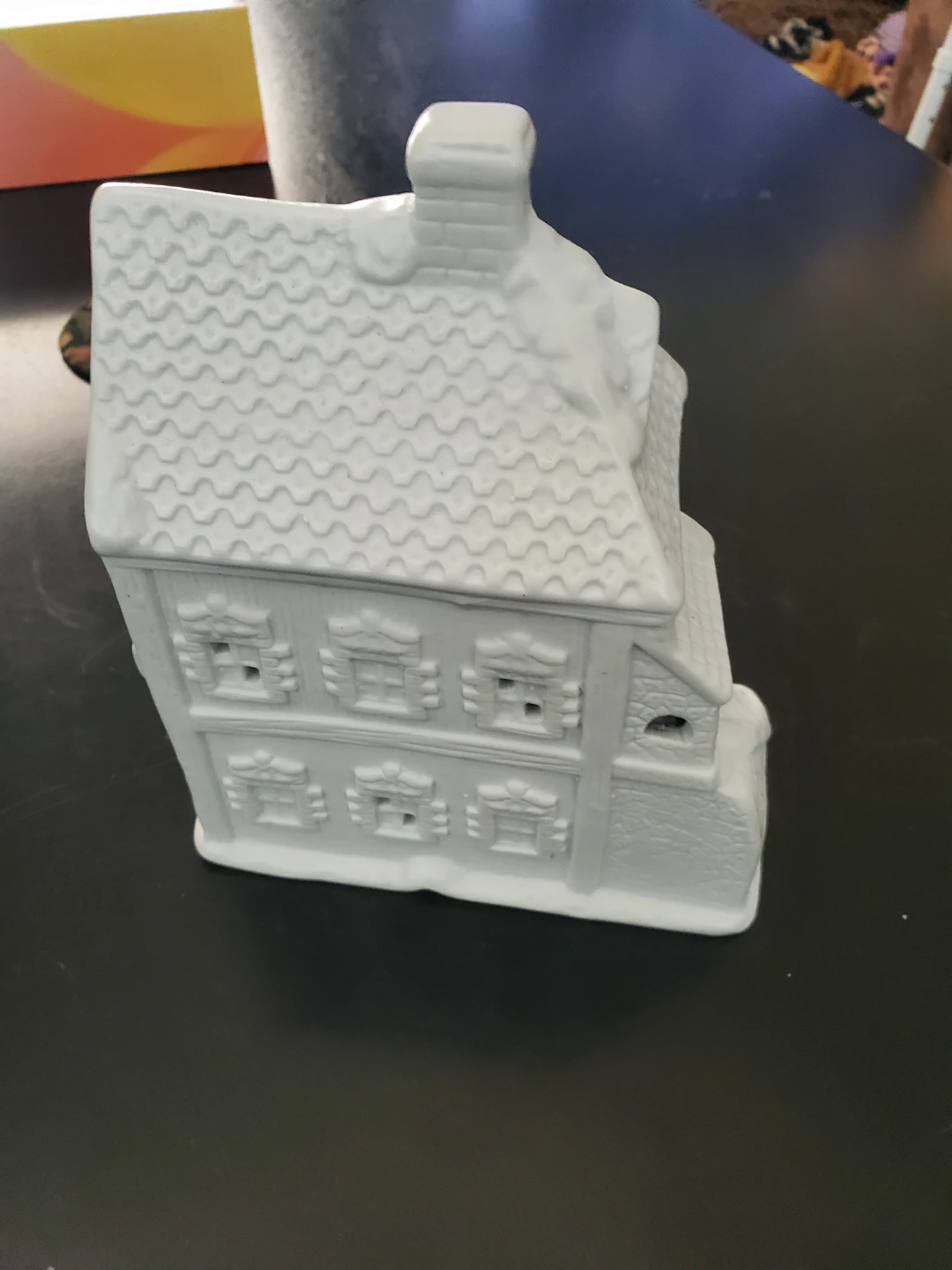 White Ceramic House Figurine - photo 2