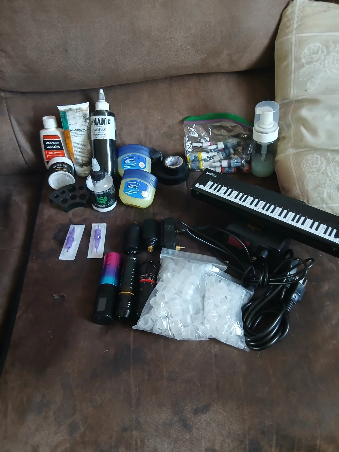 Tattoo Kit with Carry Bag and Ink Supplies