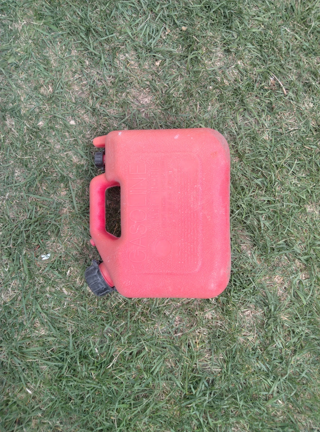 Small Red Plastic Gas Can