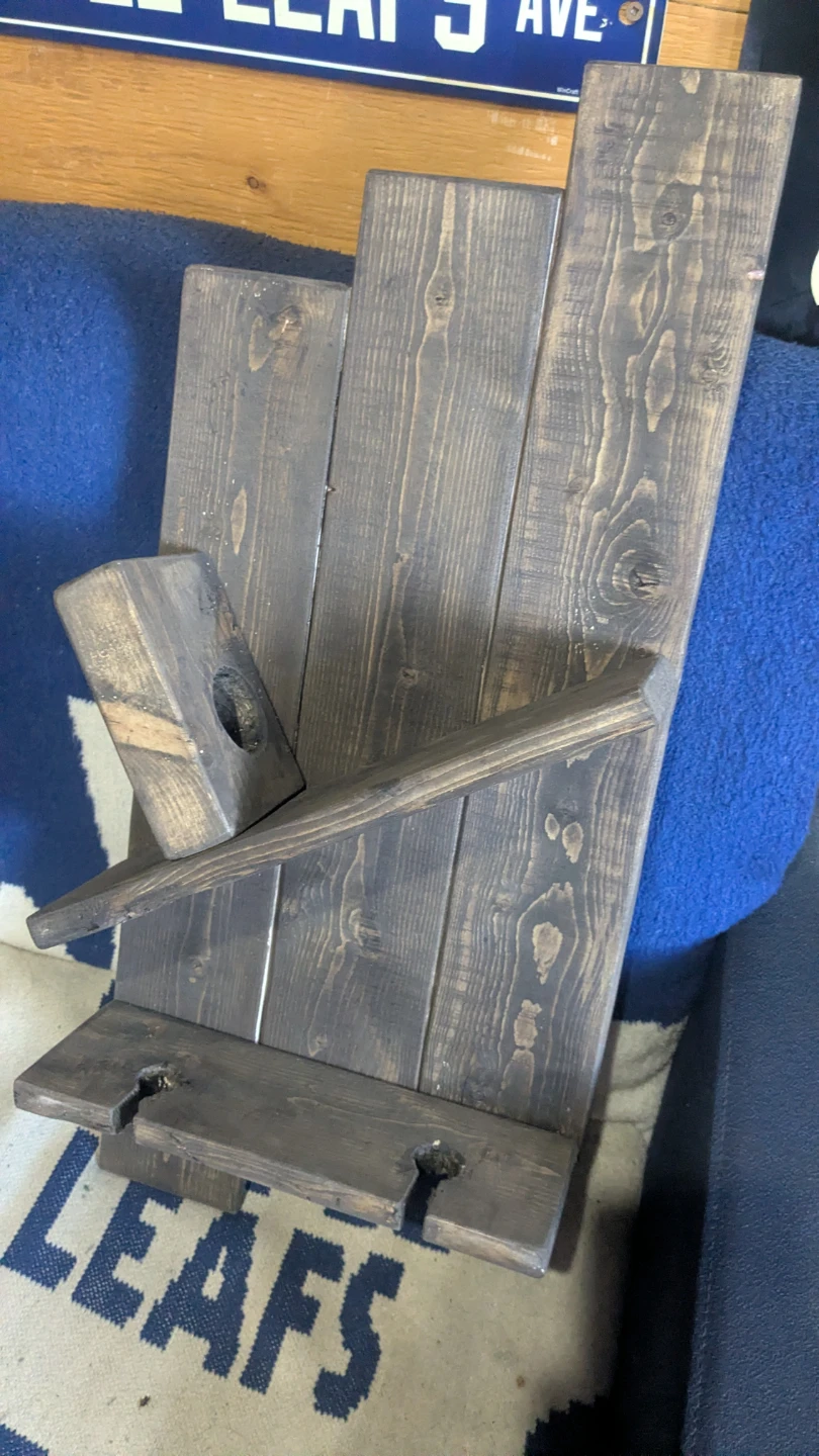 Wooden Wall Mounted Wine Glass and Bottle Holder - photo 2