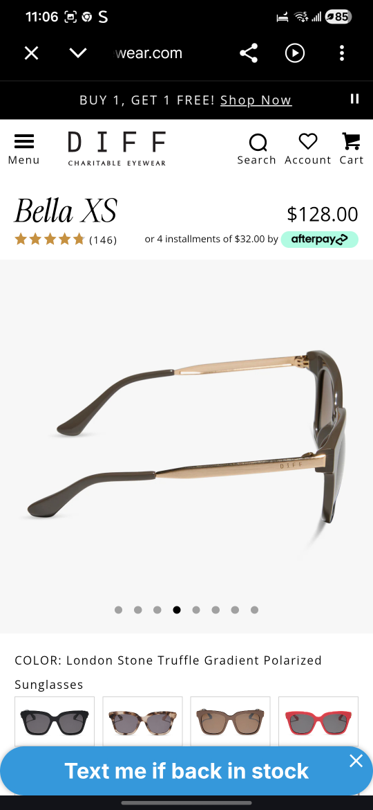 Diff Bella sunglasses  Truffle Gradient Polarized - photo 3