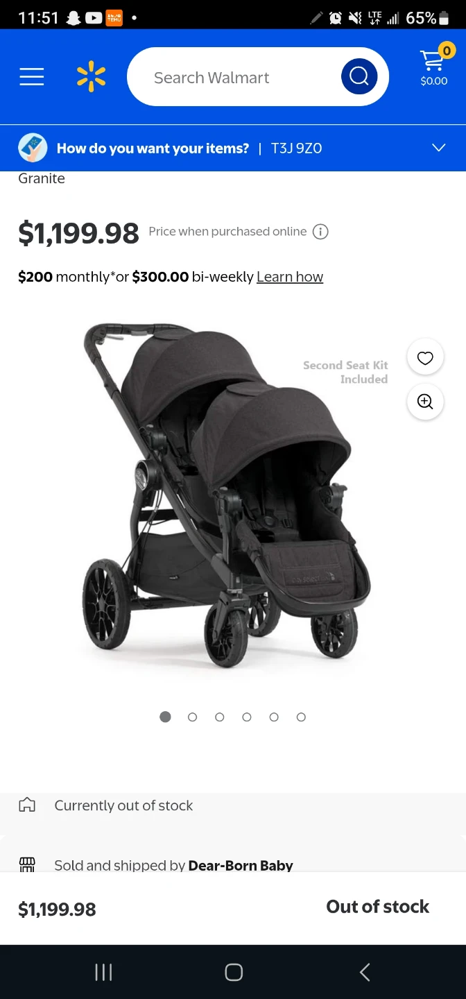 City Select Double Baby Jogger - Granite