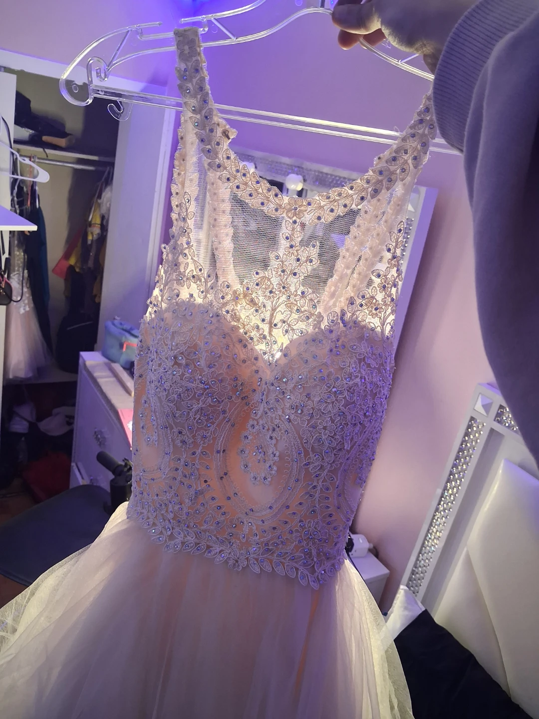 Love Marlas Embellished Tulle Party Dress