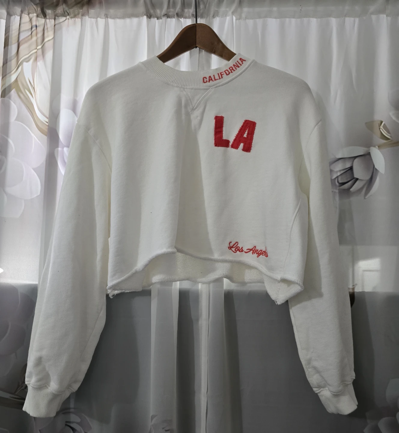 Zara LA California Cropped Sweatshirt Size S