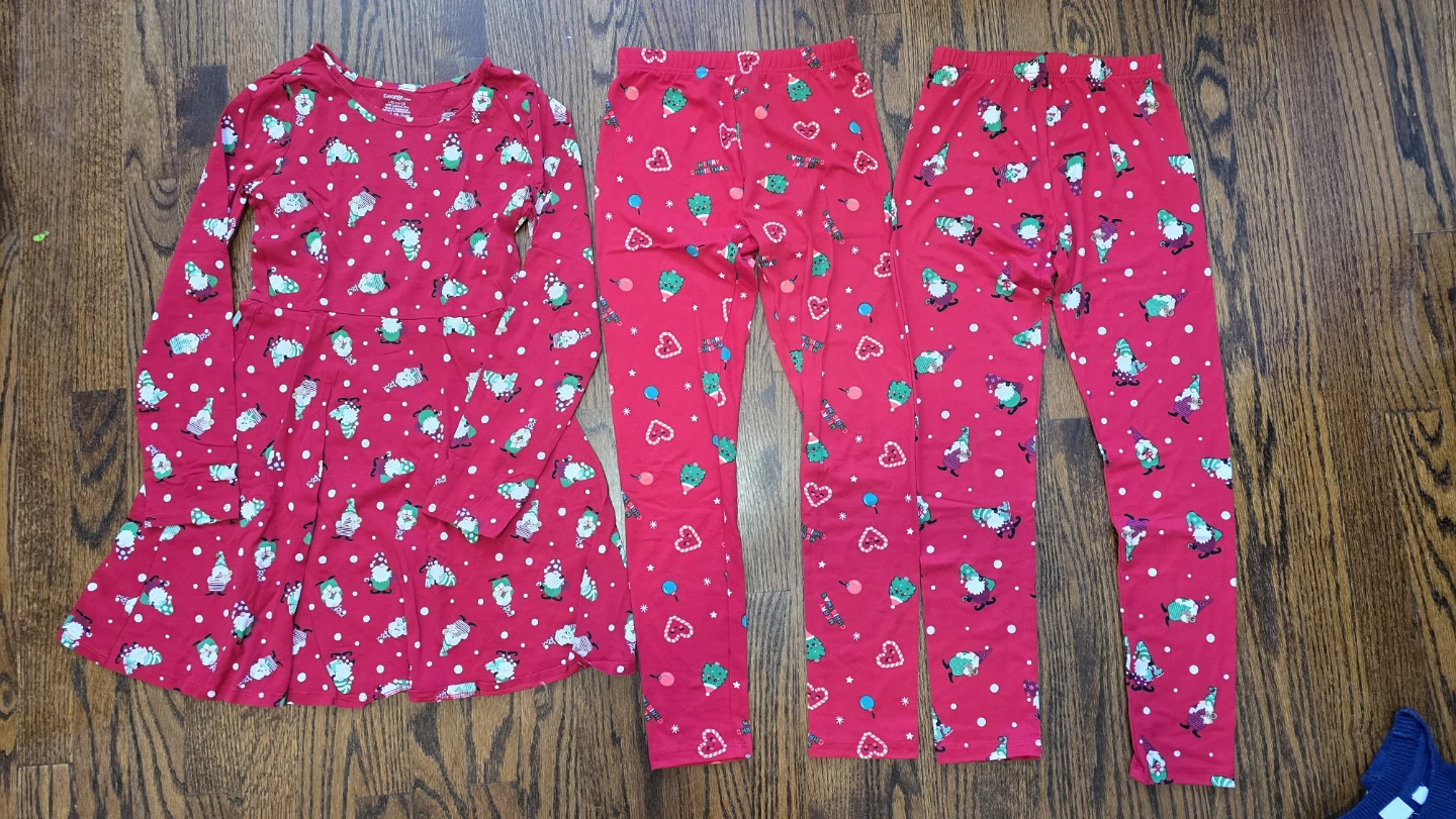 Bundle Kids Christmas dress and leggings size L/G (10-12)