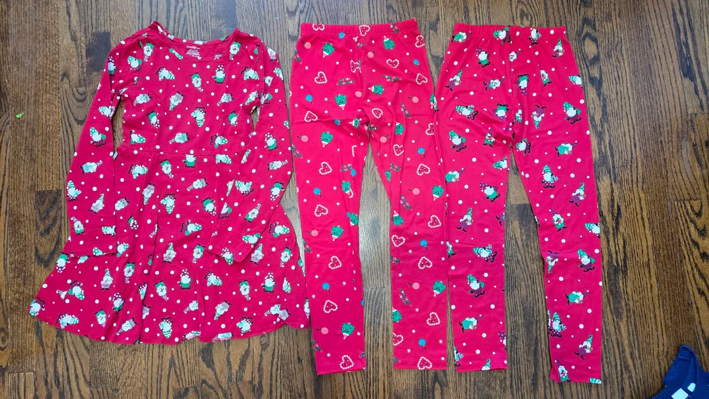 Bundle Kids Christmas dress and leggings size L/G (10-12)