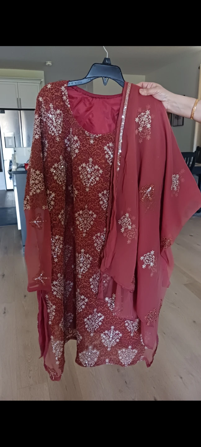 3piece suit embroidery party wear used occasionally