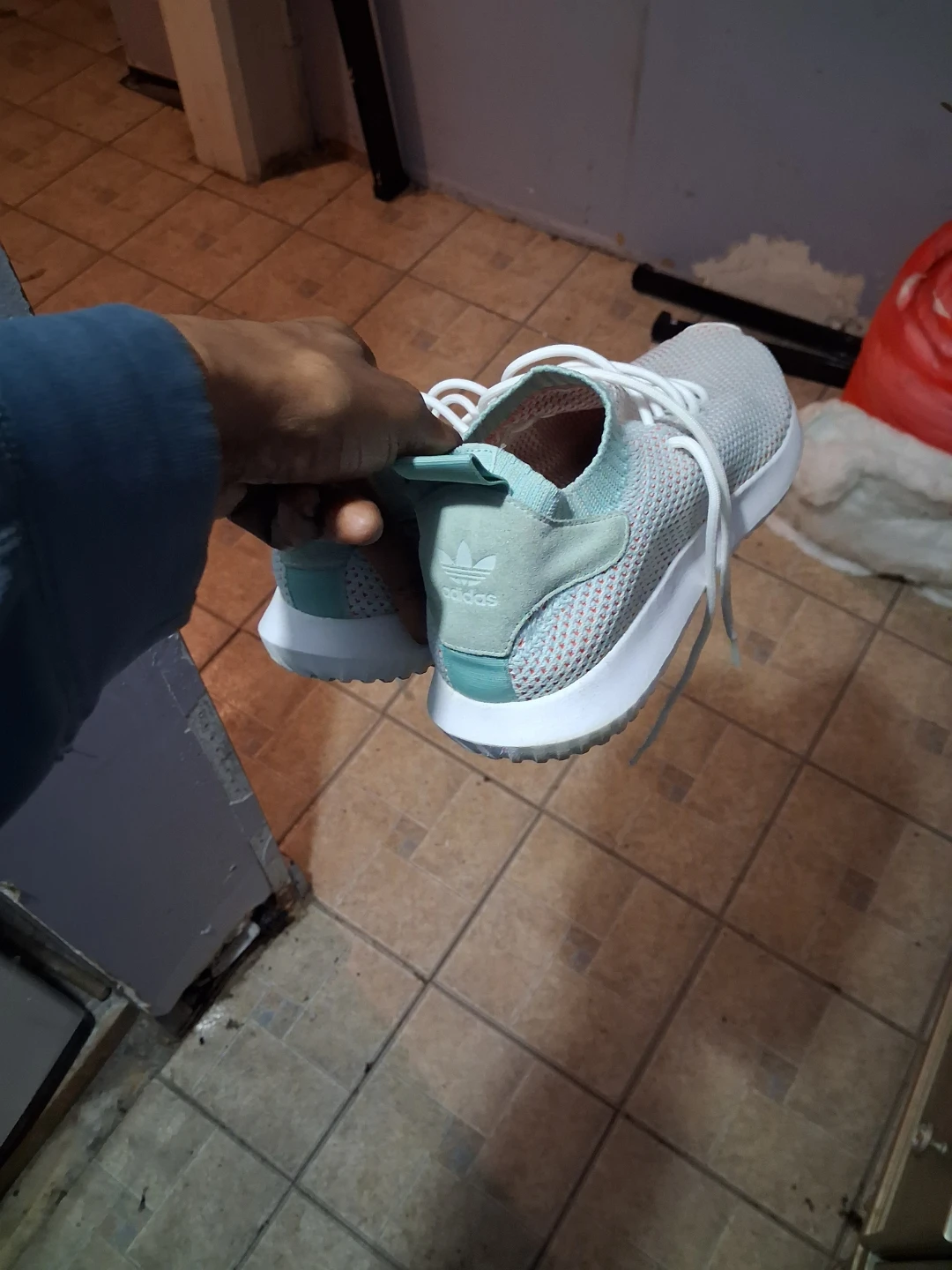 Adidas  White & Coral Sneakers