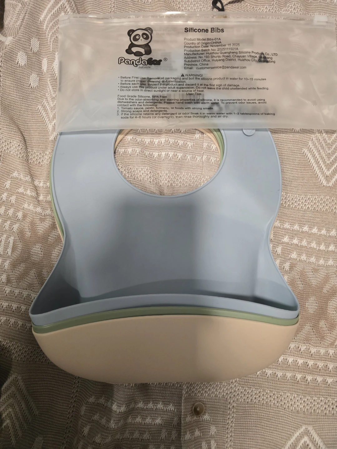 PandaEar Silicone Bibs