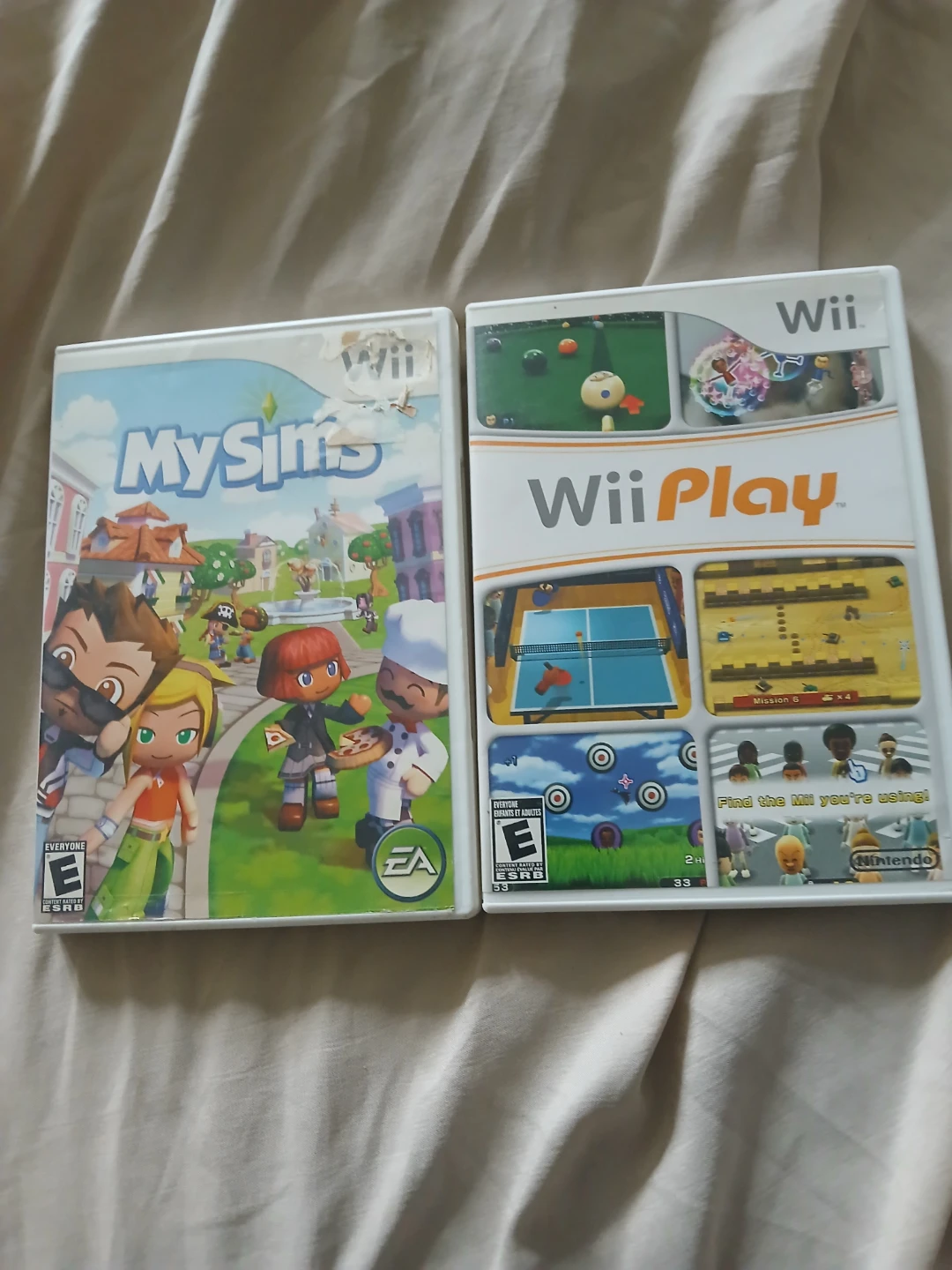 Wii MySims and Wii Play Video Games Bundle