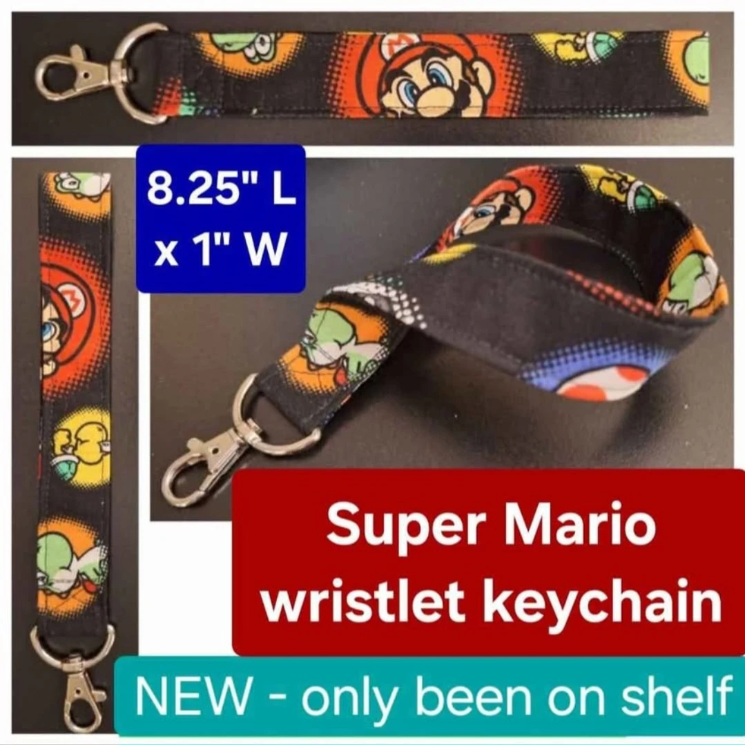 Mario keychain wristlet - NEW