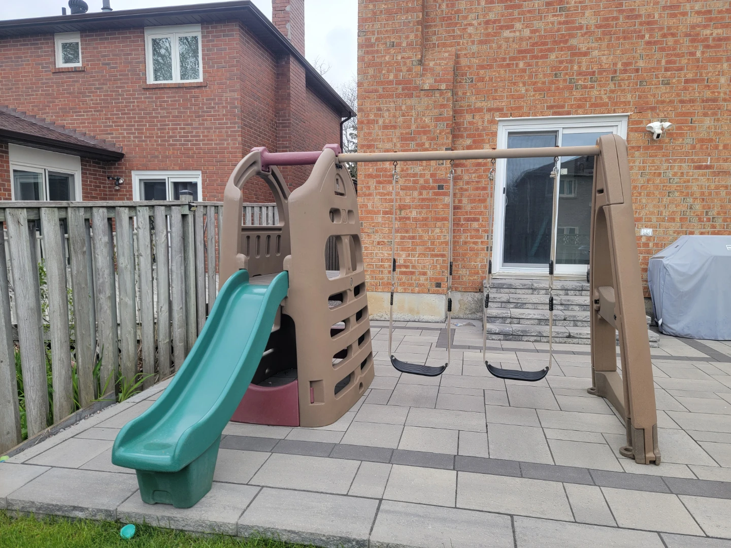 Kids Play Structure with Slide and Swings