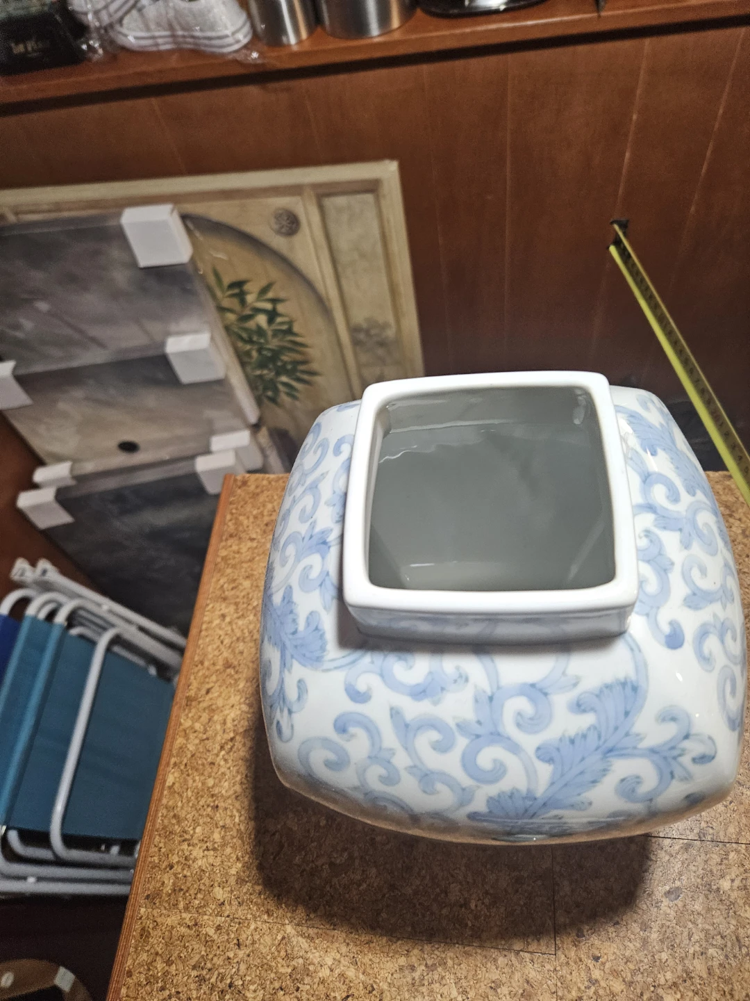 Blue and White Ceramic Ginger Jar with Lid - photo 4
