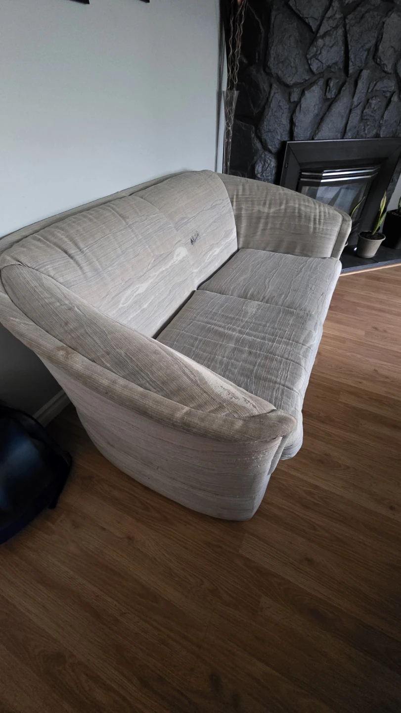Free Loveseat Sofa - Beige/Grey Pattern