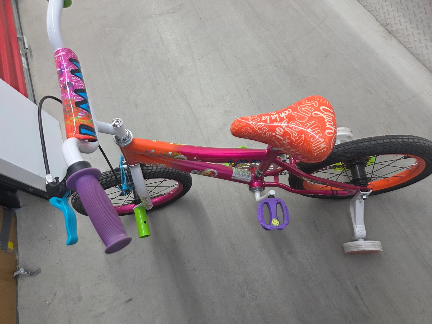 Kids' Pink & Orange Bicycle - photo 3
