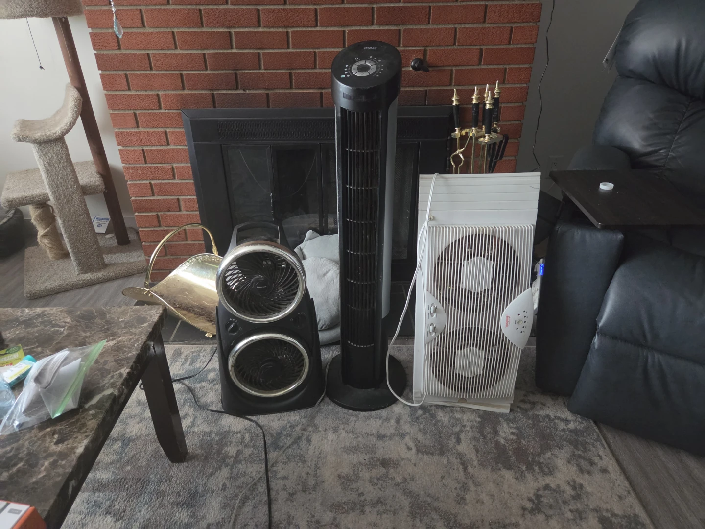 Tower Fan, Desk Fan, and Window Fan