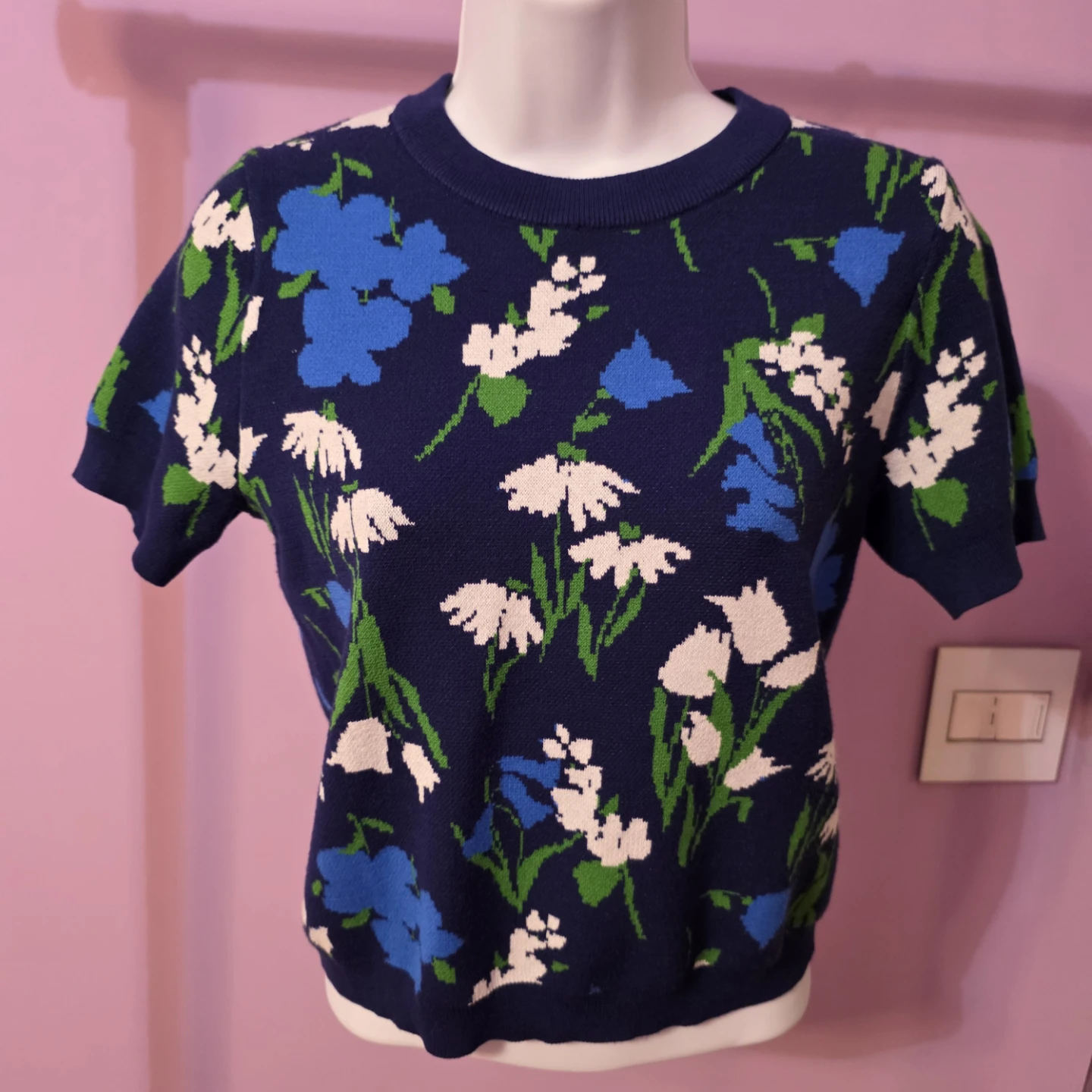 Kate Spade New York Floral Knit Top Size S