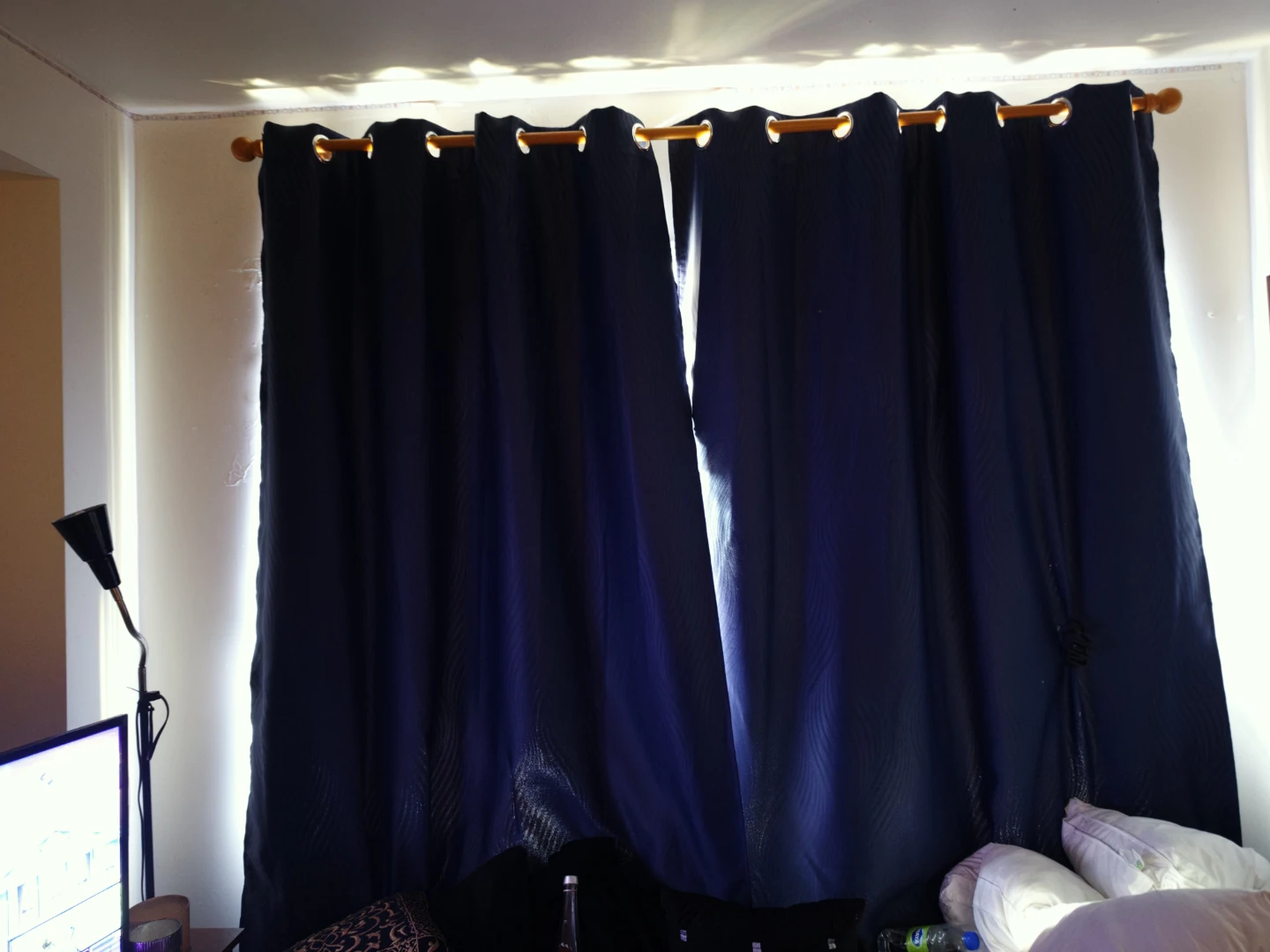 Navy Blue Grommet Curtains