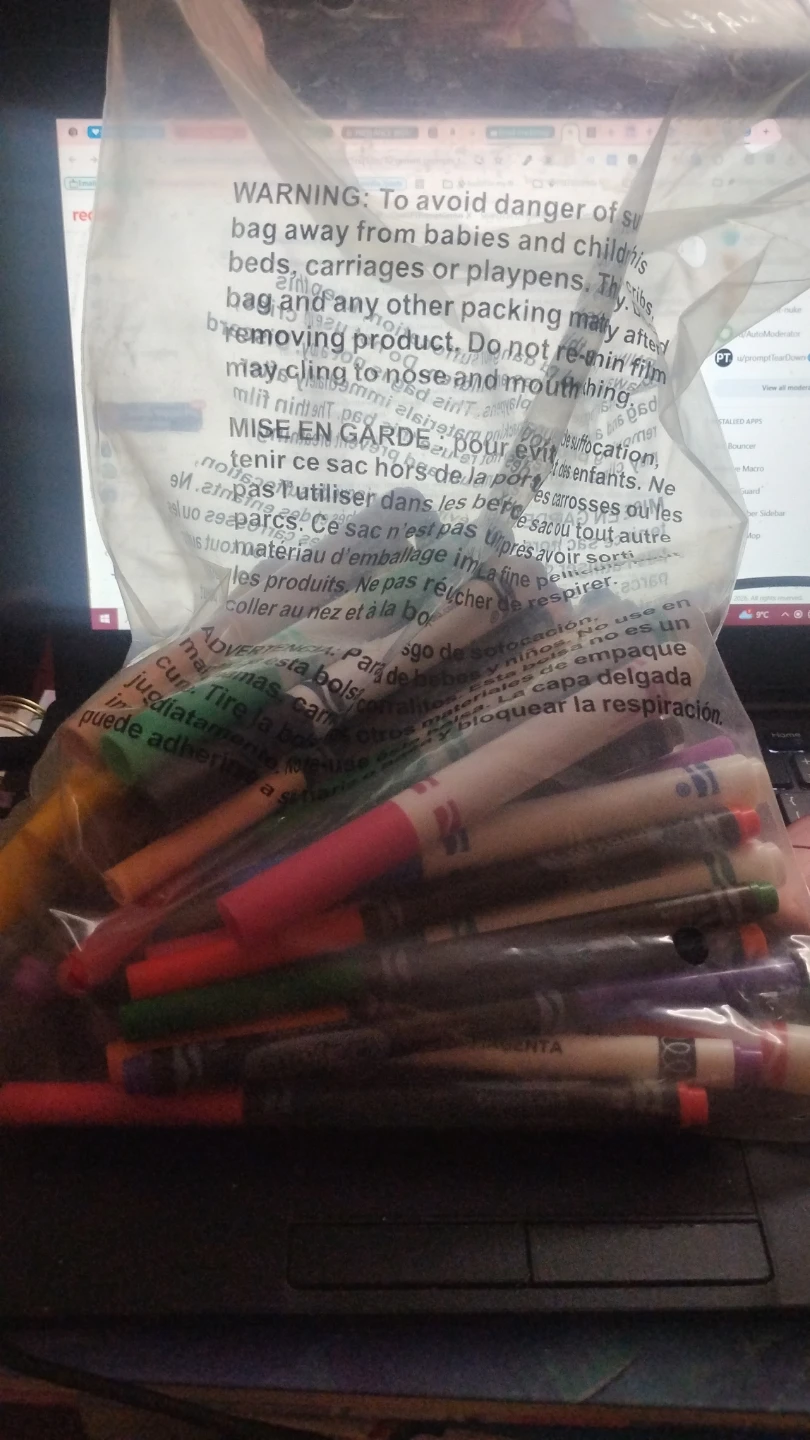 Bag of random Crayola Crayons and Markers