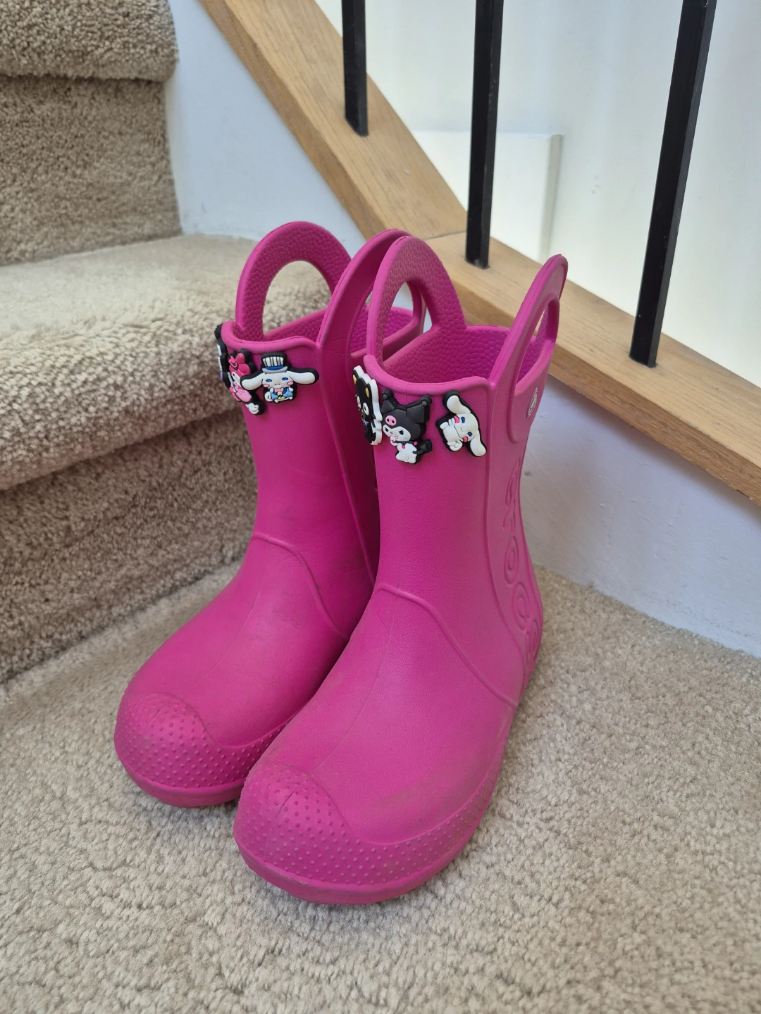 Crocs Kids Pink Rain Boots J1 (jibbits not included) - photo 5