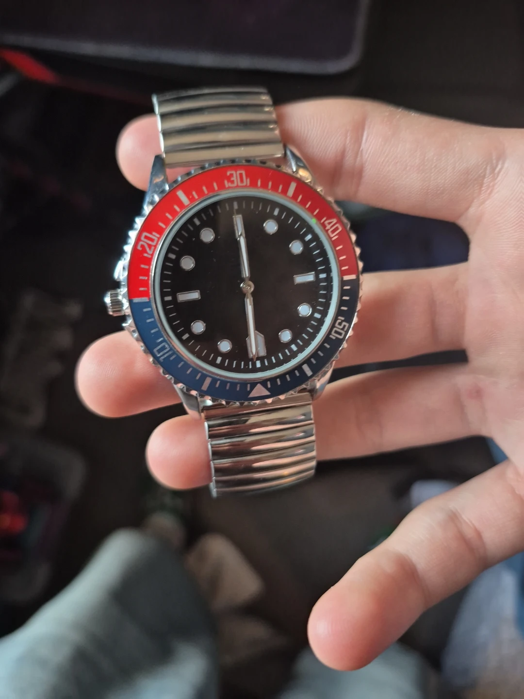 Men's Dive watch custom Pepsi colourway