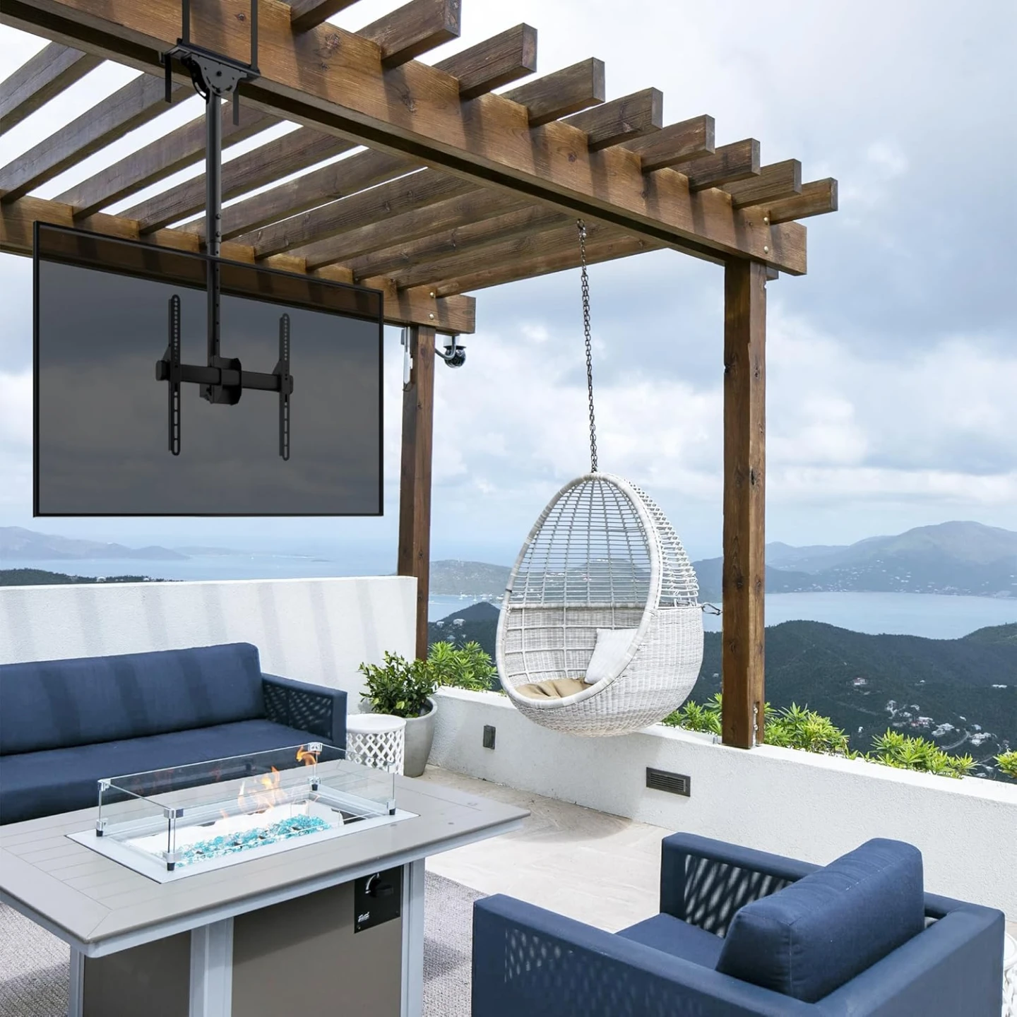 Full Motion Outdoor Ceiling TV Mount