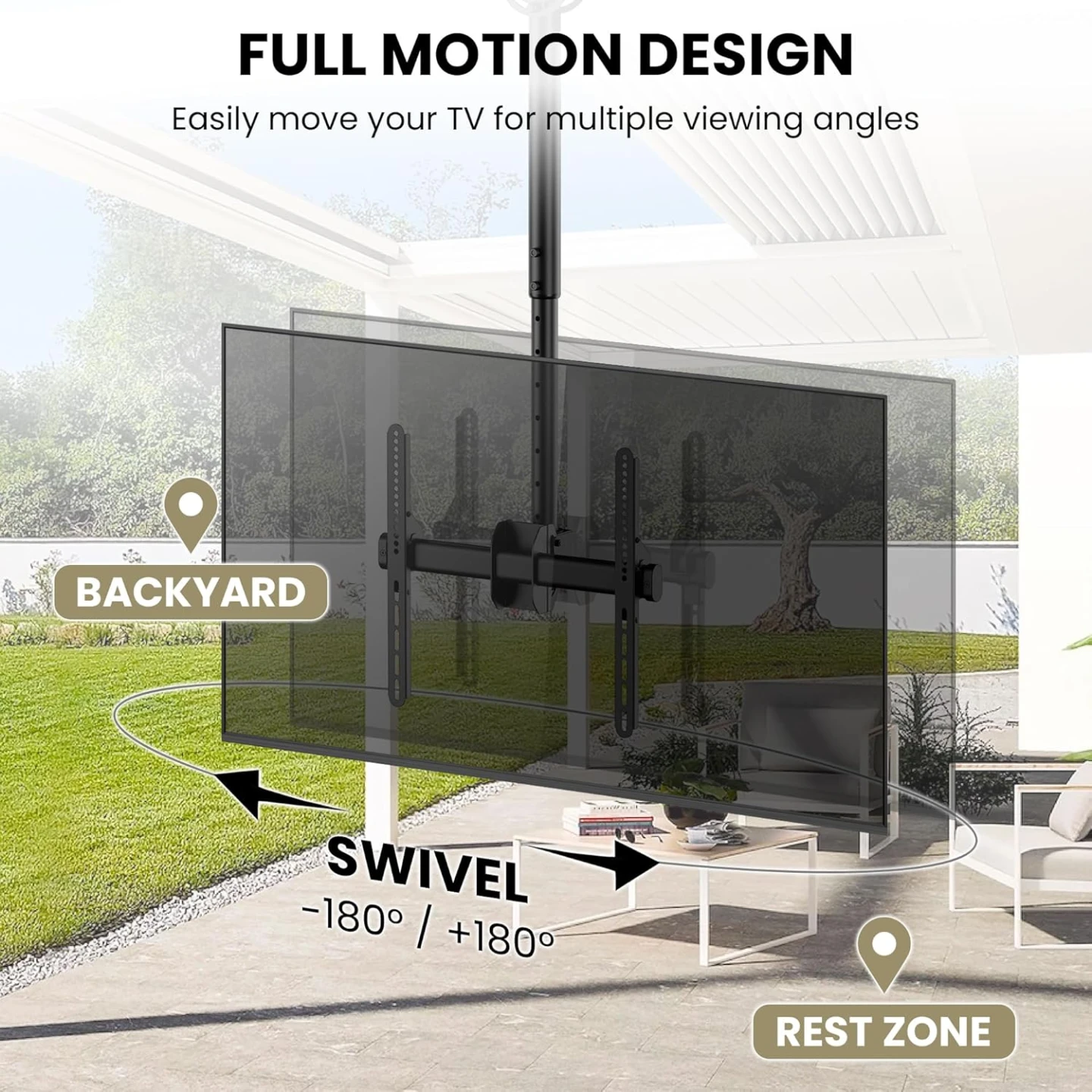 Full Motion Outdoor Ceiling TV Mount - photo 4