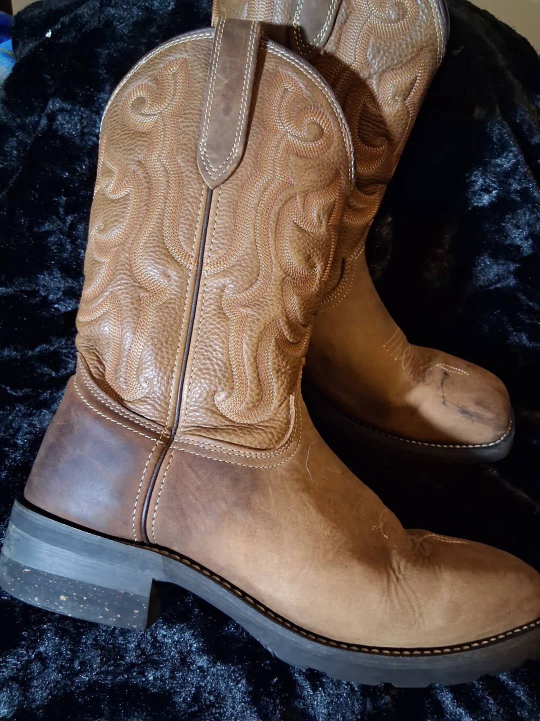 Men's Brown Leather Cowboy Boots - photo 3