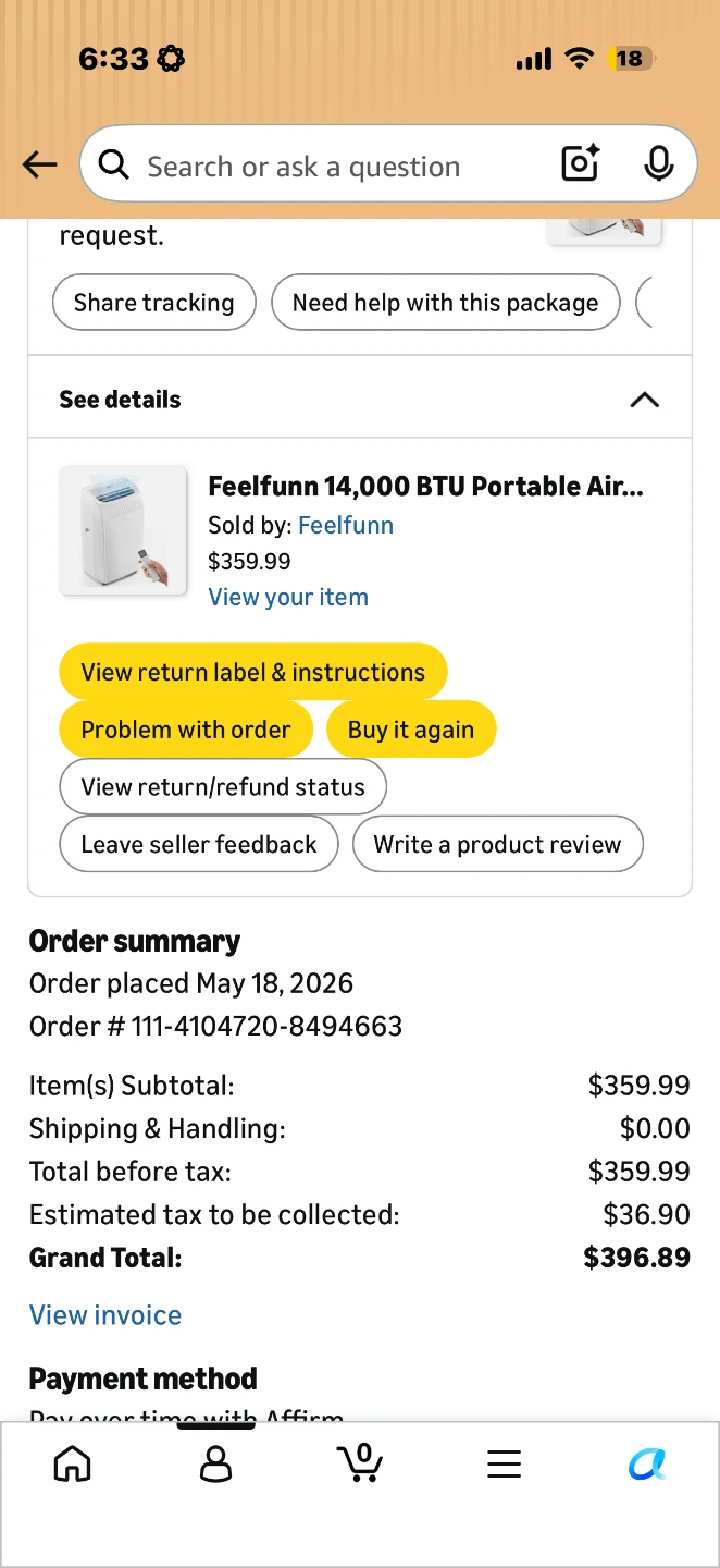 Feelfunn 14,000 BTU Portable Air Conditioner - photo 2