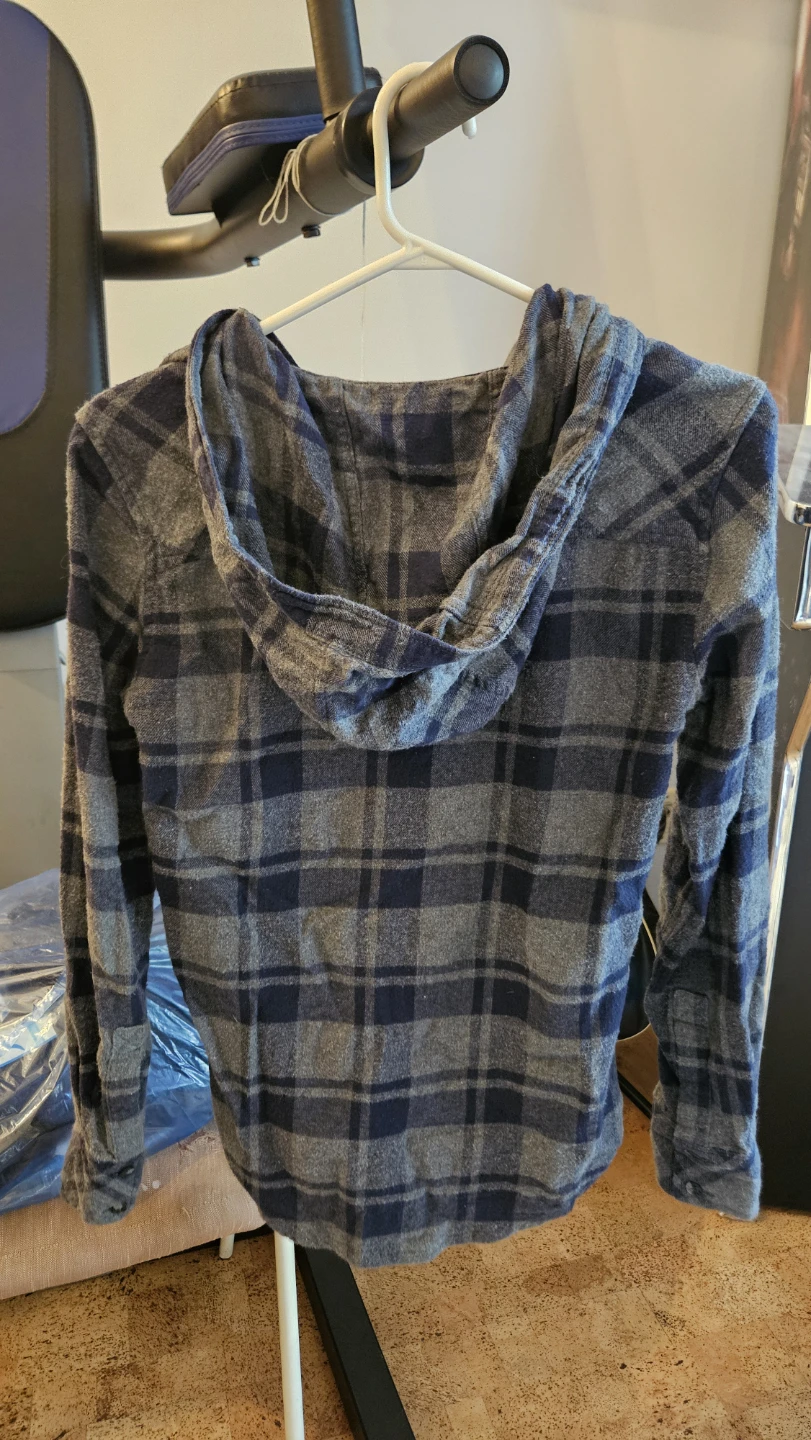 TNA Plaid Flannel Hoodie Shirt XXS - photo 2