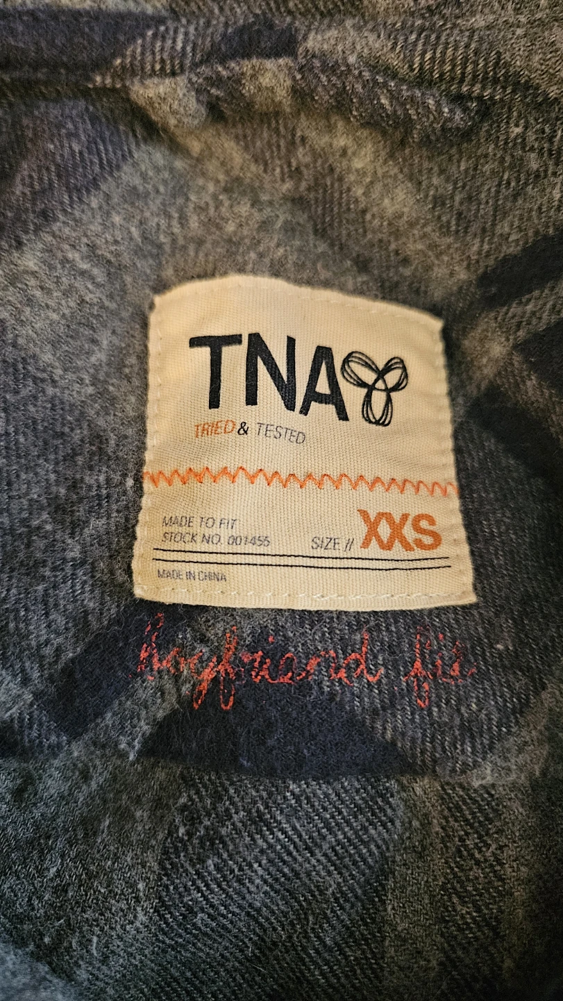 TNA Plaid Flannel Hoodie Shirt XXS - photo 3