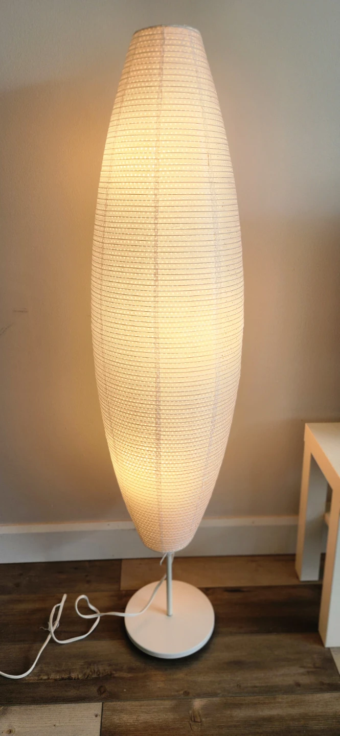Tall White Paper Lantern Floor Lamp