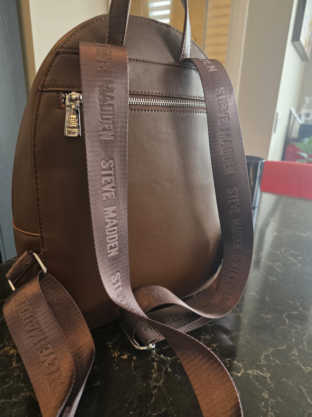 Steve Madden Brown Faux Leather Backpack - photo 5