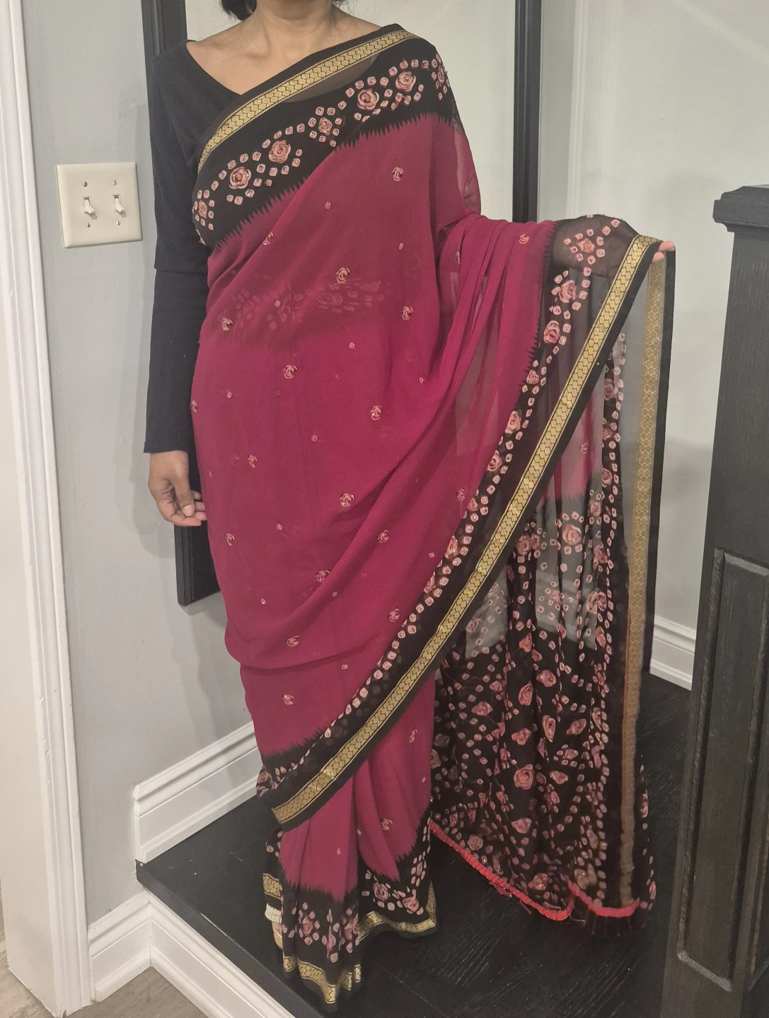 NEW Magenta Saree with Blouse and petticoat - photo 2