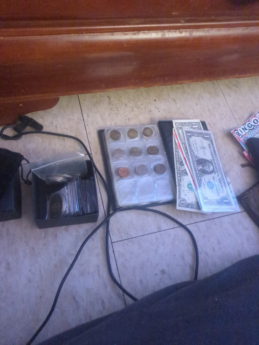 Old coins and bills