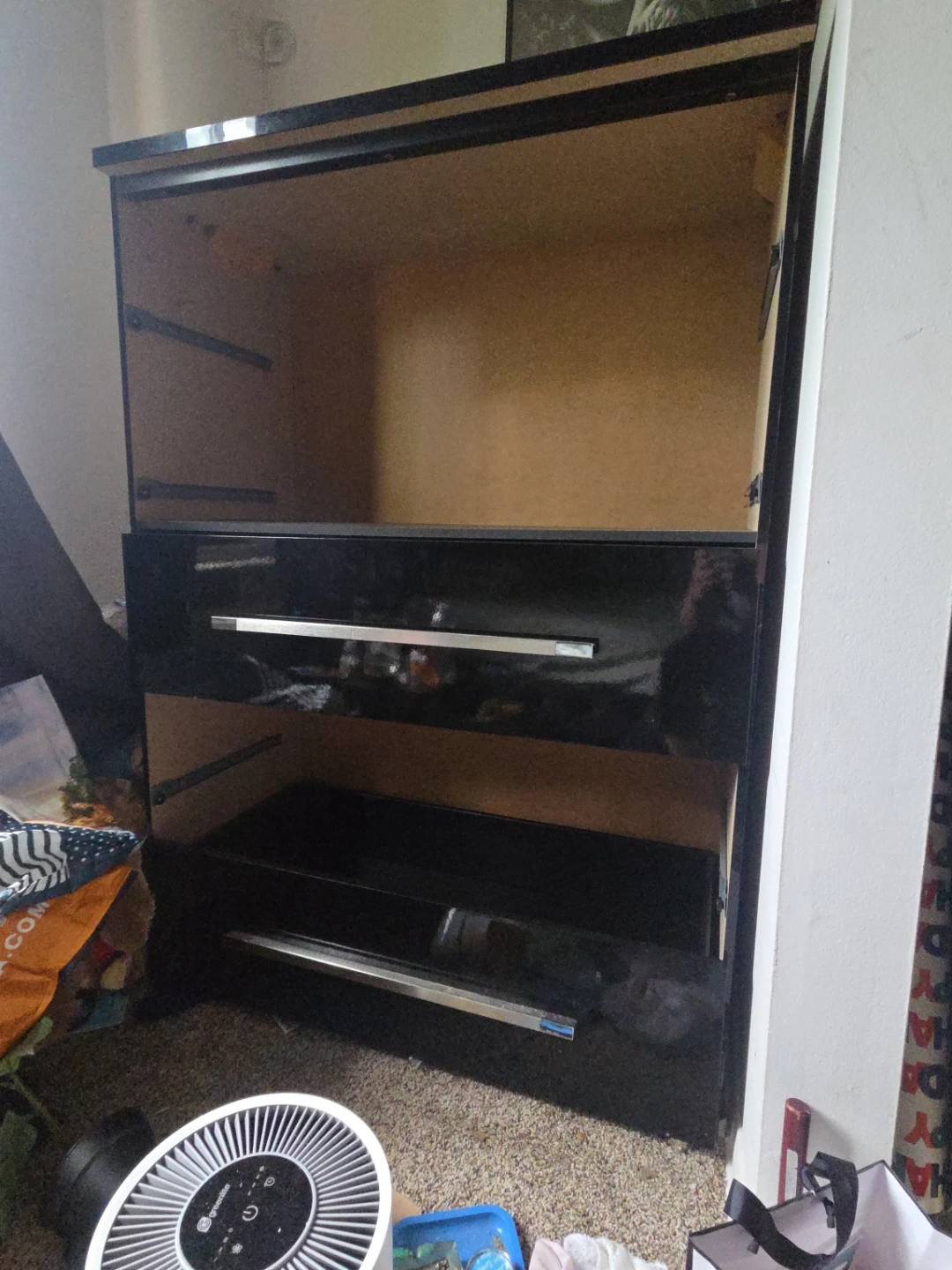 Black 3 Drawer Dresser