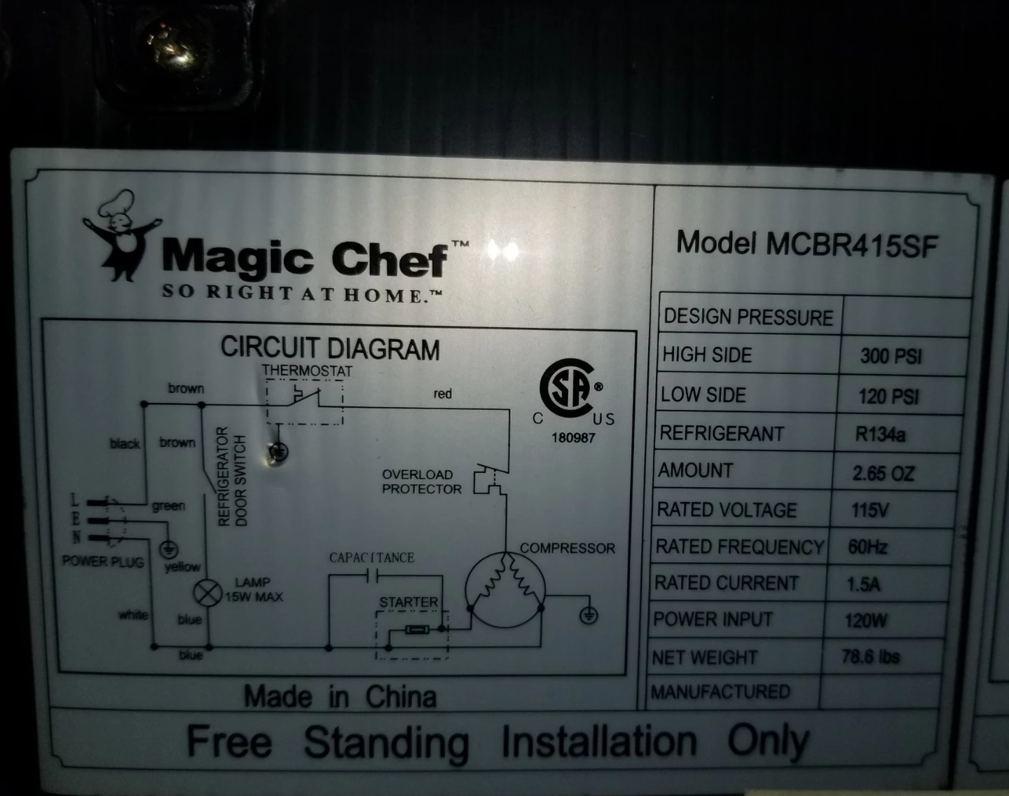 Magic Chef MCBR415SF Mini Fridge - photo 5