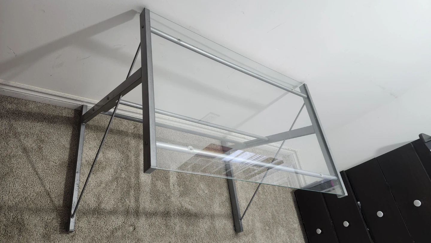 Glass top desk