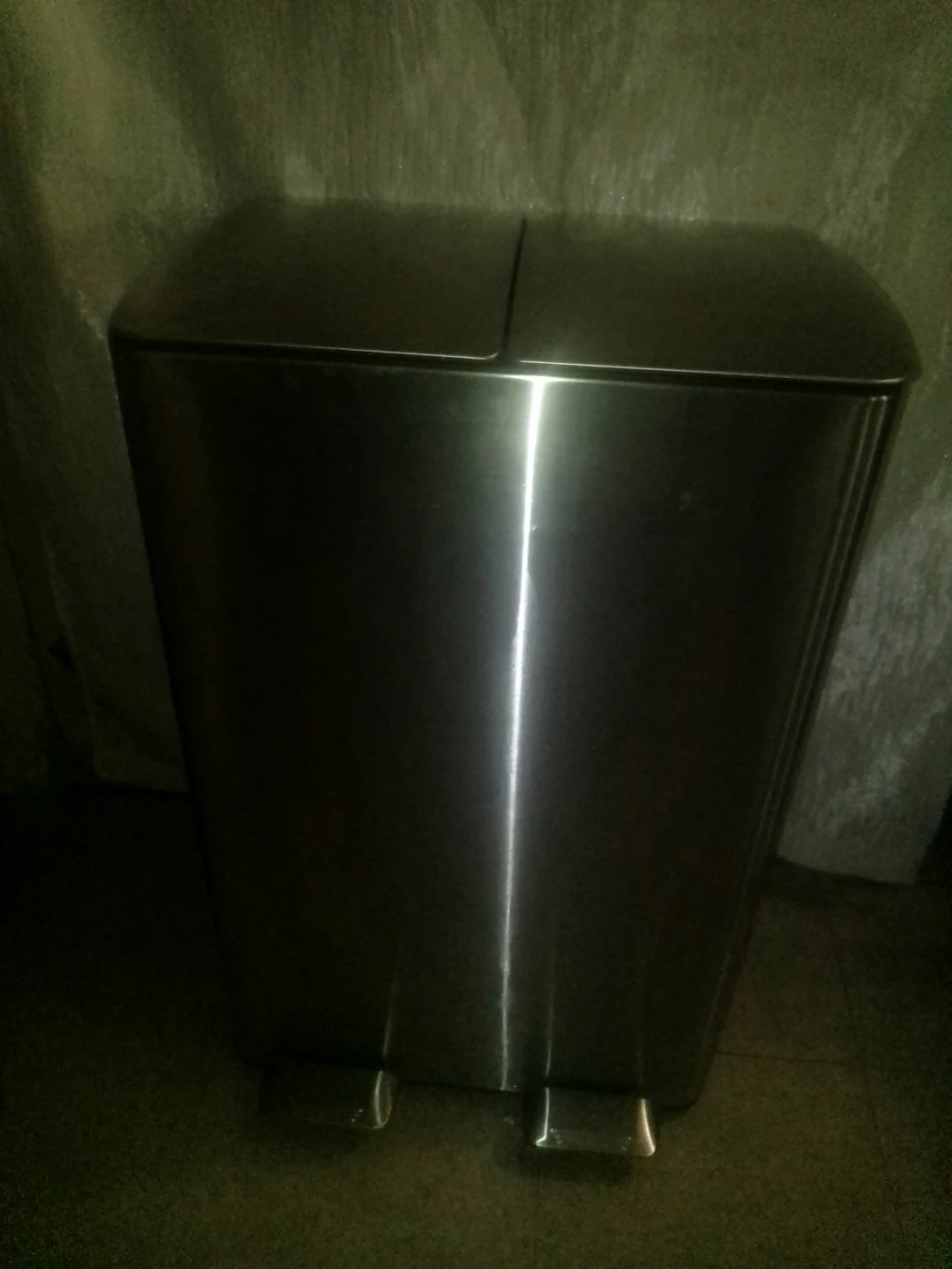 Dual Compartment Stainless Steel Step Trash Can