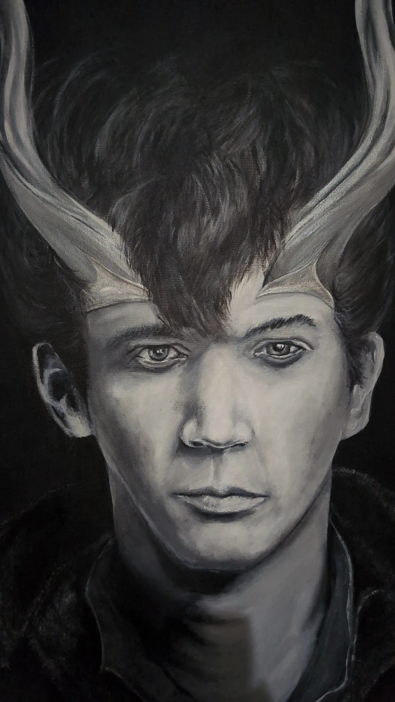 Robert Mapplethorpe with horns
