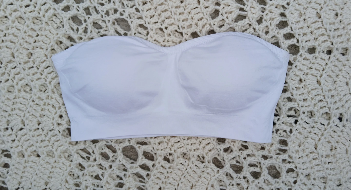 New White Strapless Bra - Size S