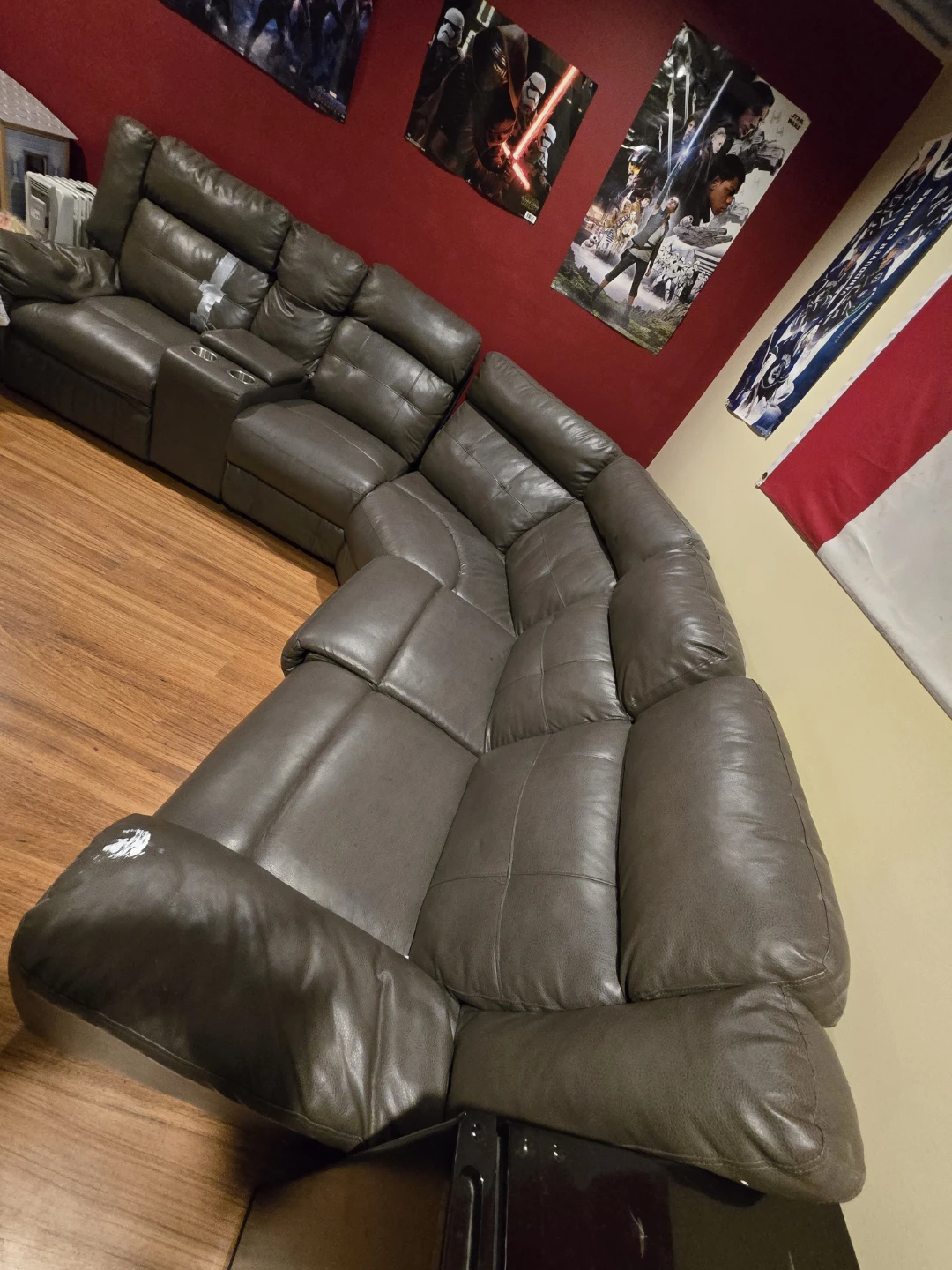Sectional Recliner Sofa with Cup Holders